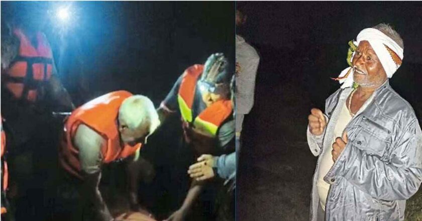 14 तास झाडावर बसून पुराशी झुंज – केवड येथील ज्येष्ठाची मध्यरात्री थरारक सुटका