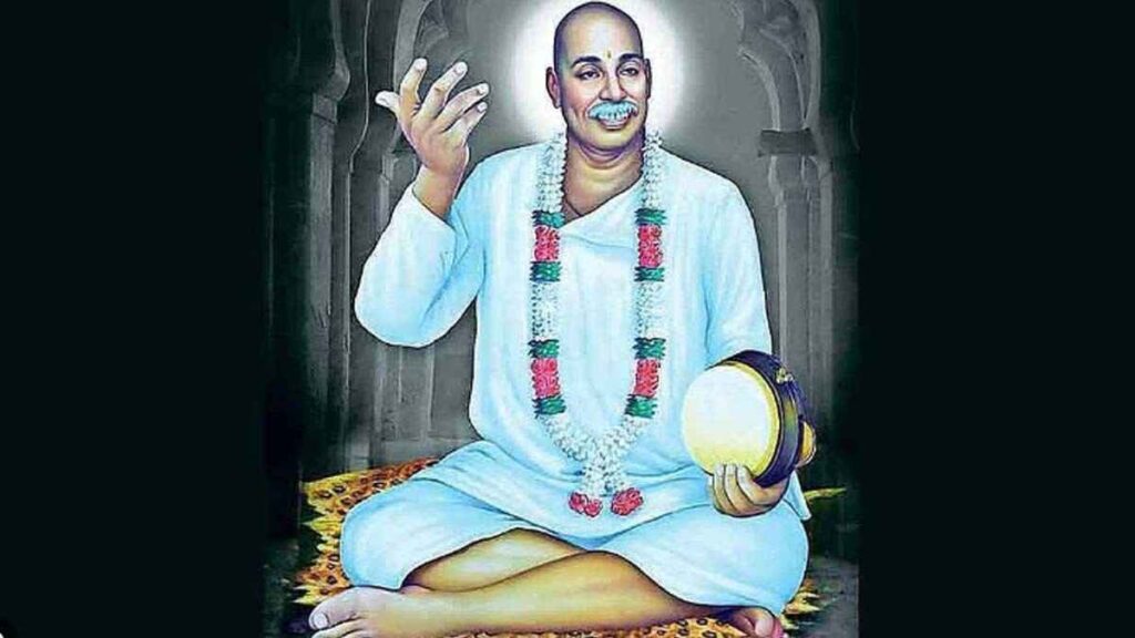 राष्ट्रसंत तुकडोजी महाराजांची सर्वधर्म समभाव आणि मानवहित दर्शवणारी प्रतिमा
