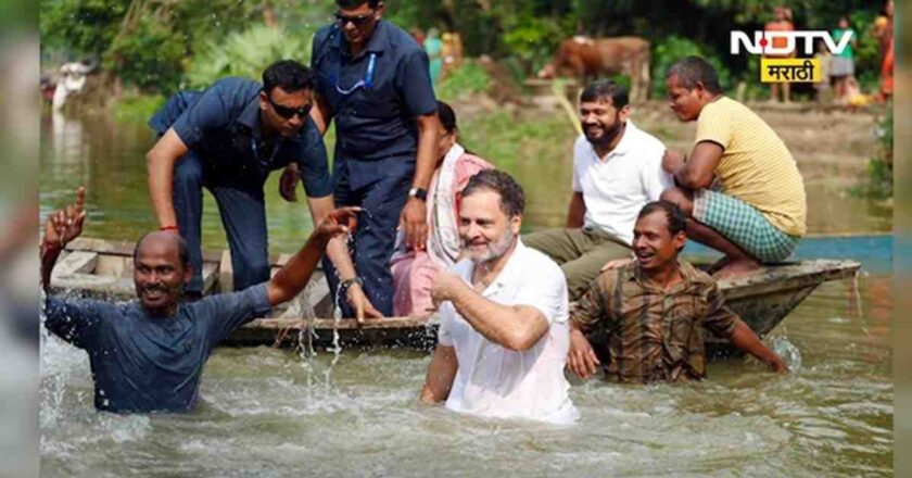 राहुल गांधींचा जलमय प्रचार! मच्छिमारांसोबत उतरले तळ्यात, बिहारमध्ये ‘देसी अंदाज’ चर्चेत