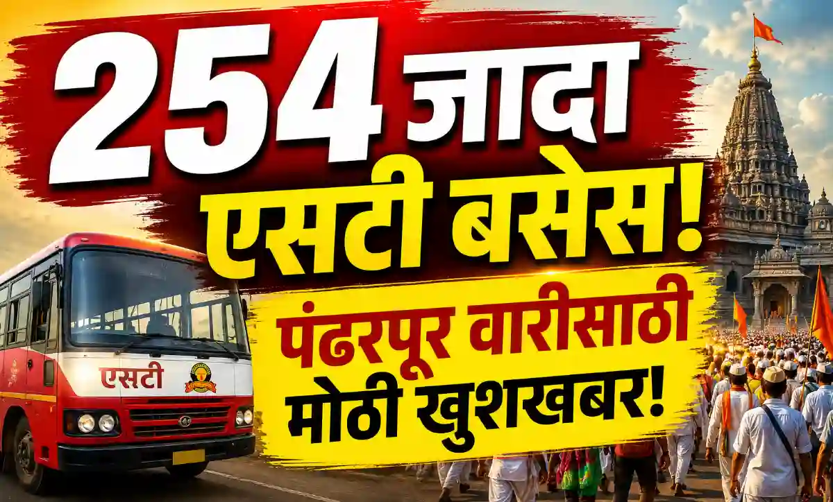 आषाढी एकादशी 2026 निमित्त अमरावतीतून पंढरपूरसाठी 254 जादा एसटी बसेस सुरू